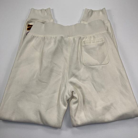 Champion Reverse Weave Jogger Sweat Pant Chalk White Old English Varsity Size M - Picture 5 of 15